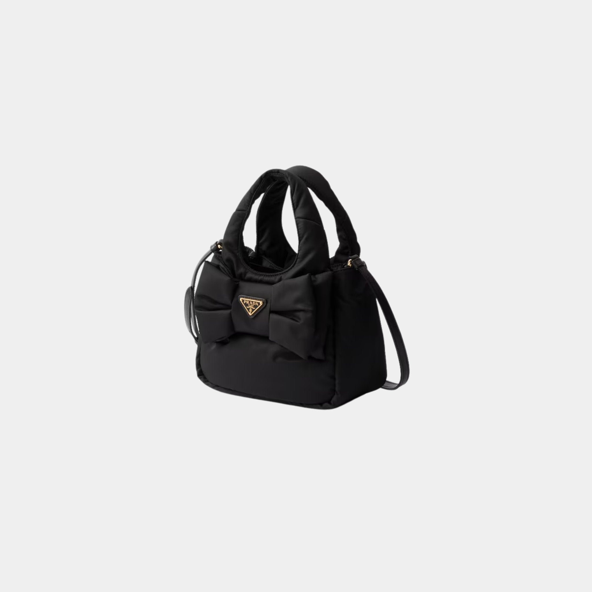 Padded Re-Nylon Mini Bag With Bow