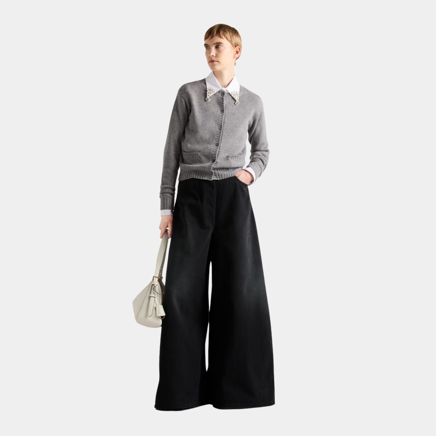 Palazzo Black Denim Jeans