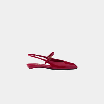 Patent Leather Slingback Ballerinas
