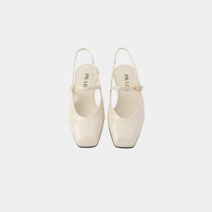 Patent Leather Slingback Ballerinas