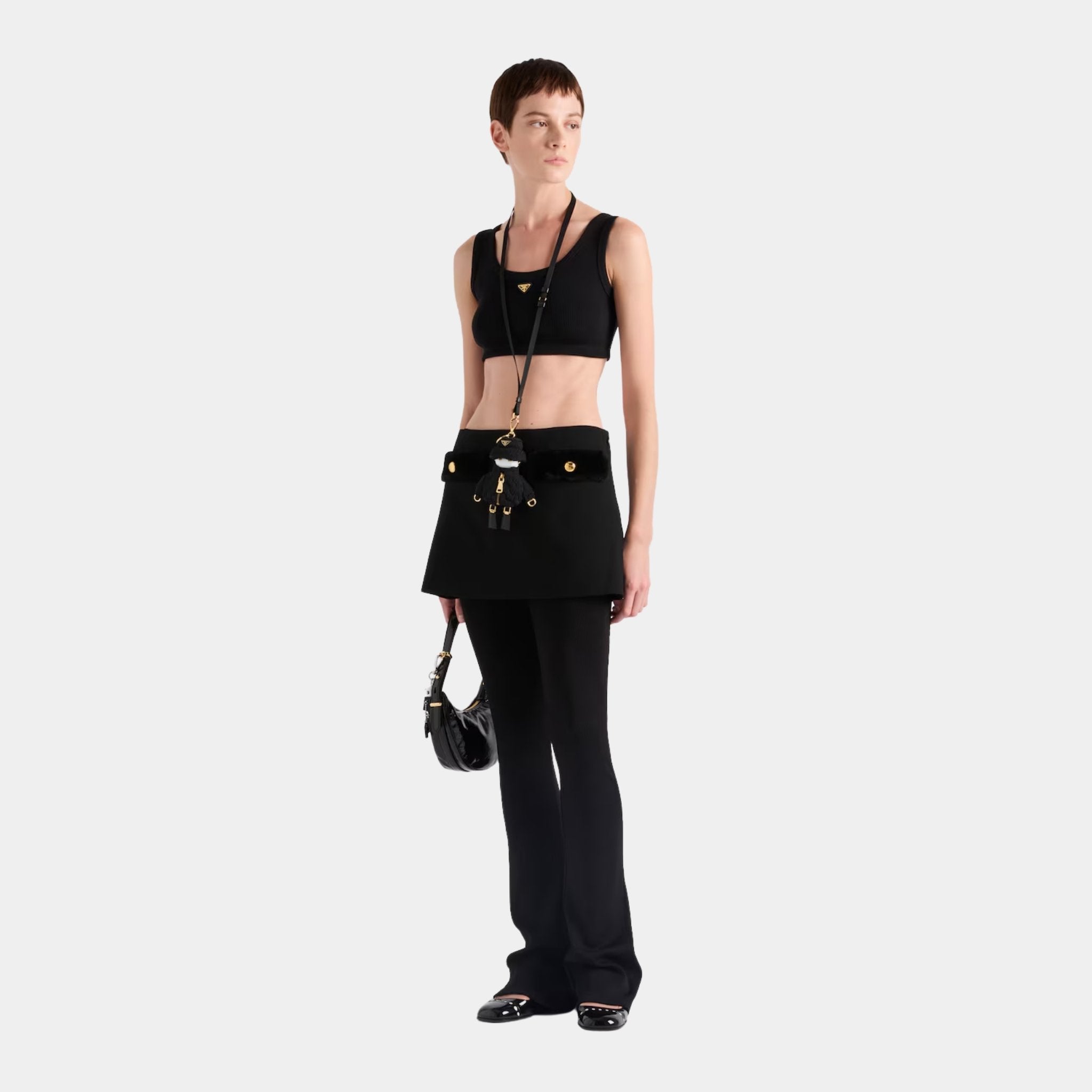 Ribbed Knit Jersey Pants