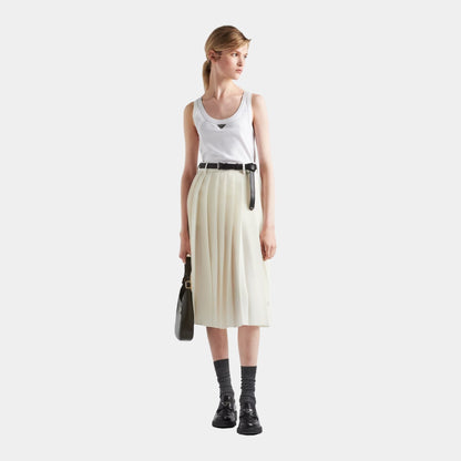 Ribbed Knit Jersey Tank Top