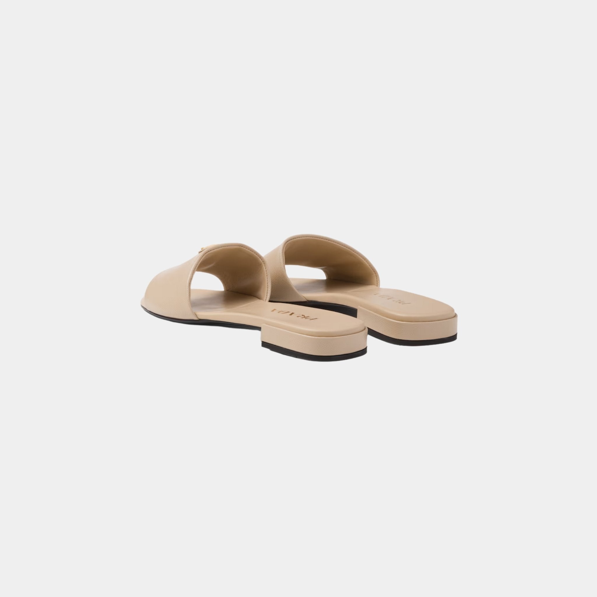 Saffiano Patent Leather Slides