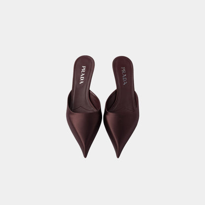 Satin Mules Silk Viscose