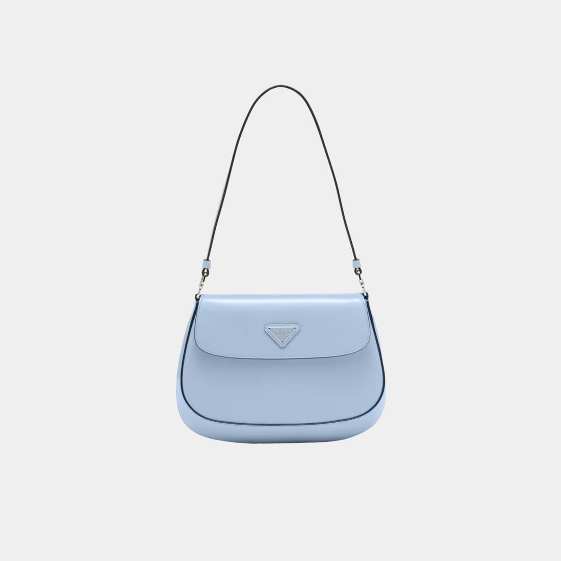 Small Cleo Brushed Leather Shoulder Bag With Flap