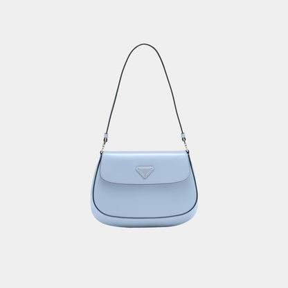 Small Cleo Brushed Leather Shoulder Bag With Flap