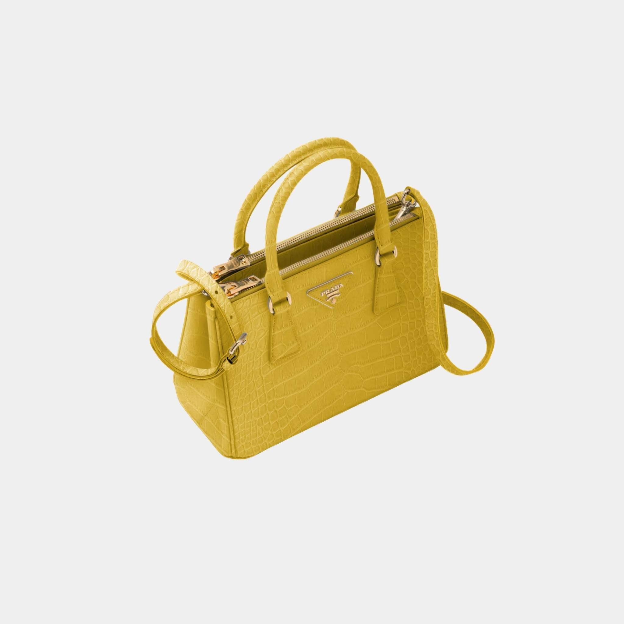 Small Galleria Crocodile Leather Bag