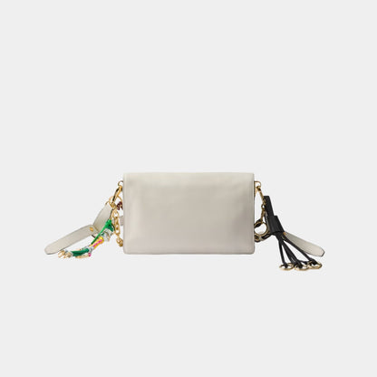 Small Soft Sound Leather Shoulder Bag With Charms