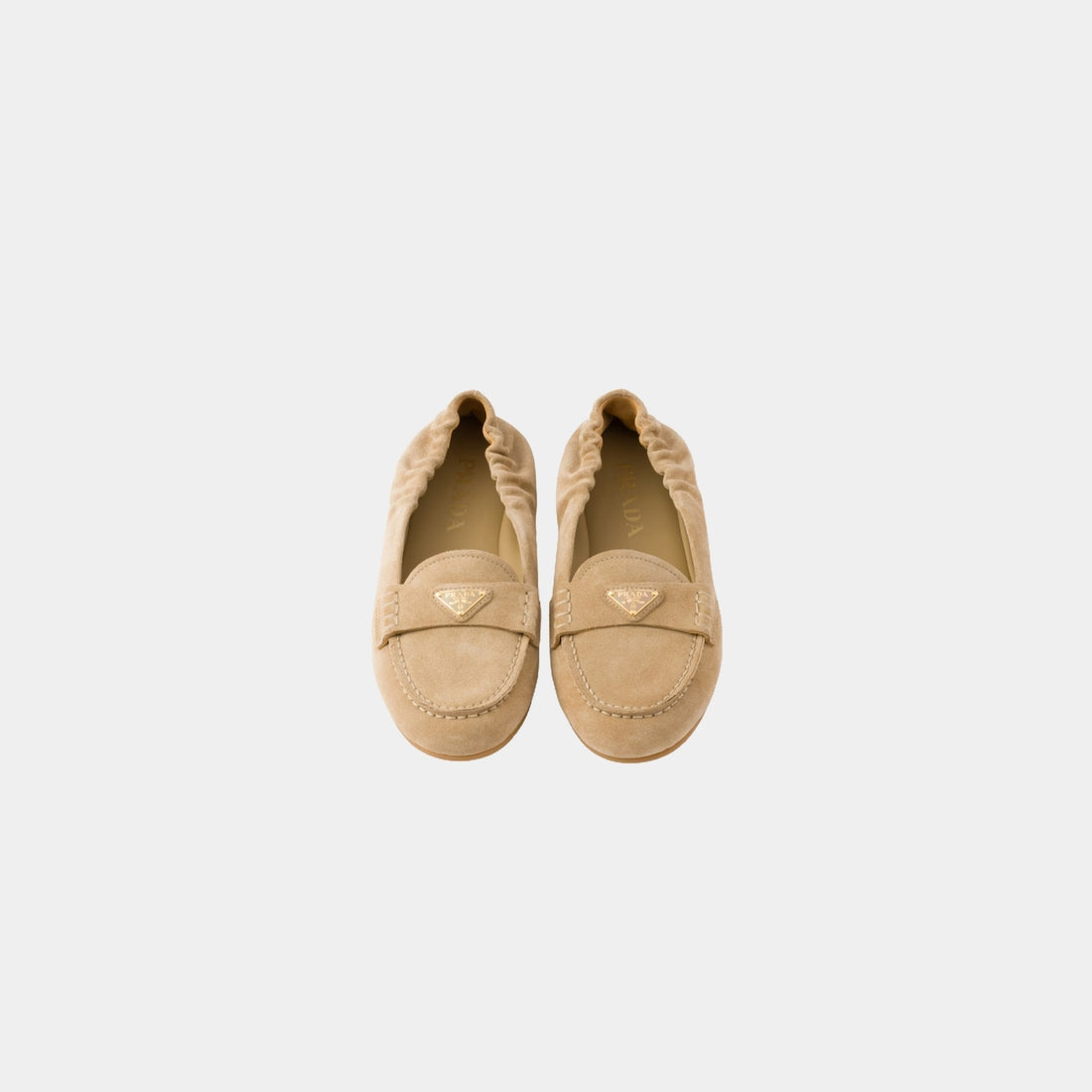 Suede Loafers With Monoblock Rubber Sole