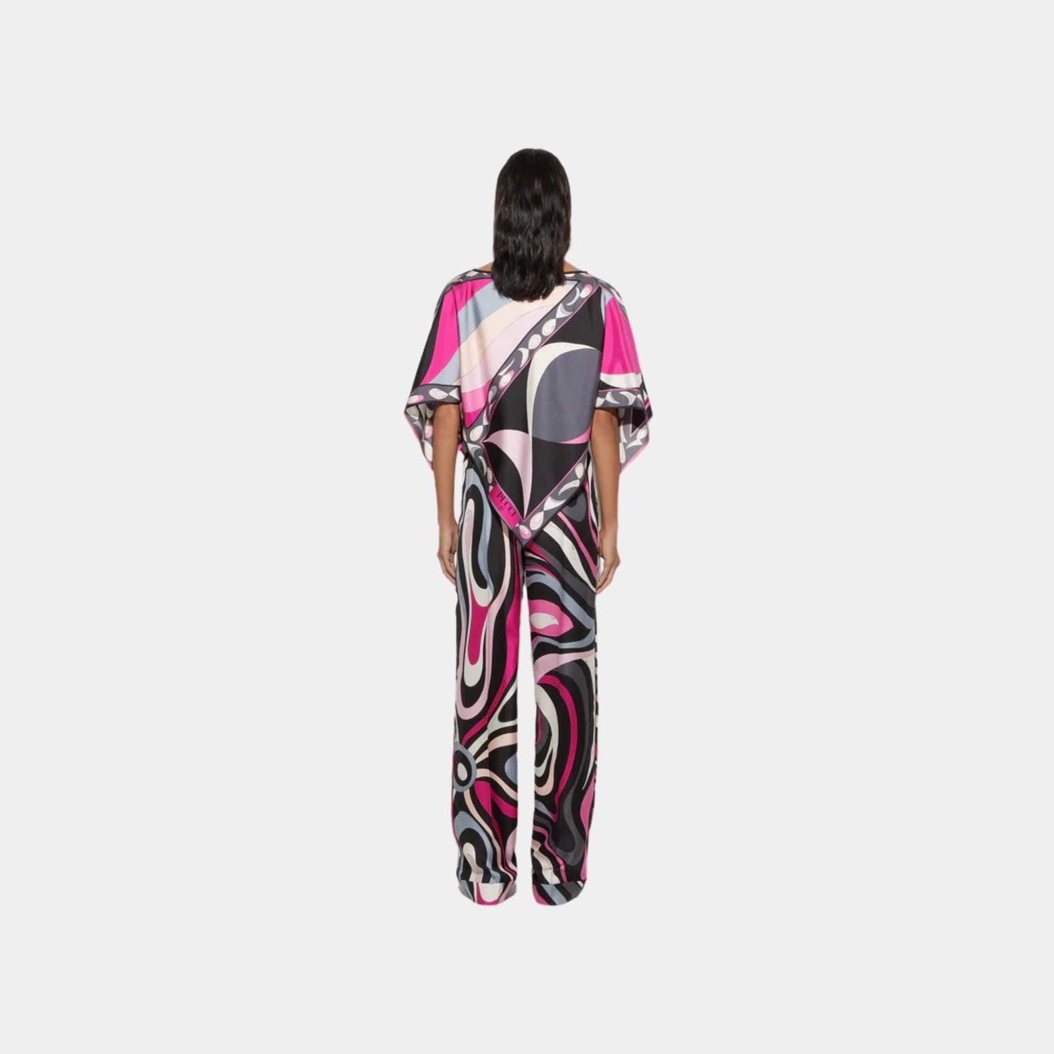 Marmo And Pesci Prints Kaftan Silk Blouse