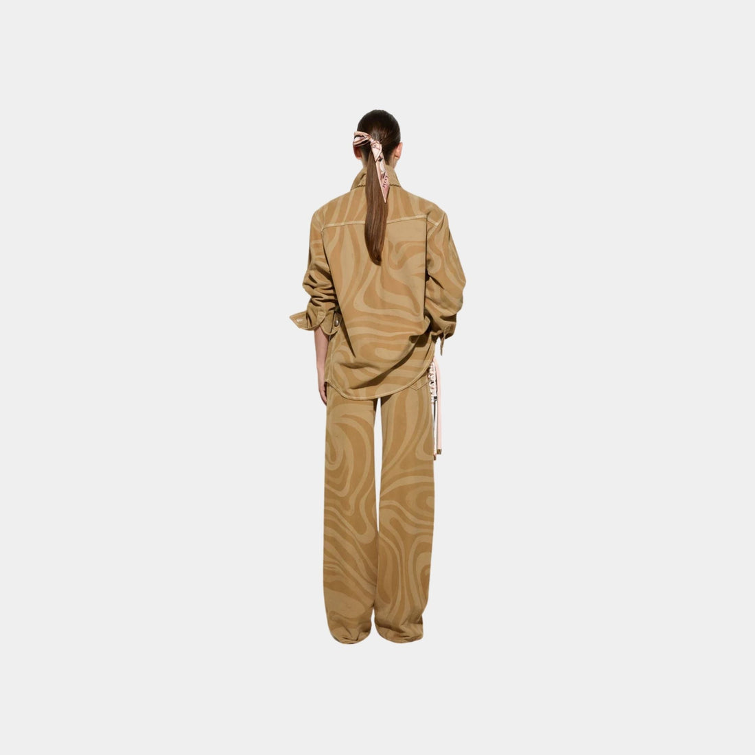 Marmo Print Canvas Jacket