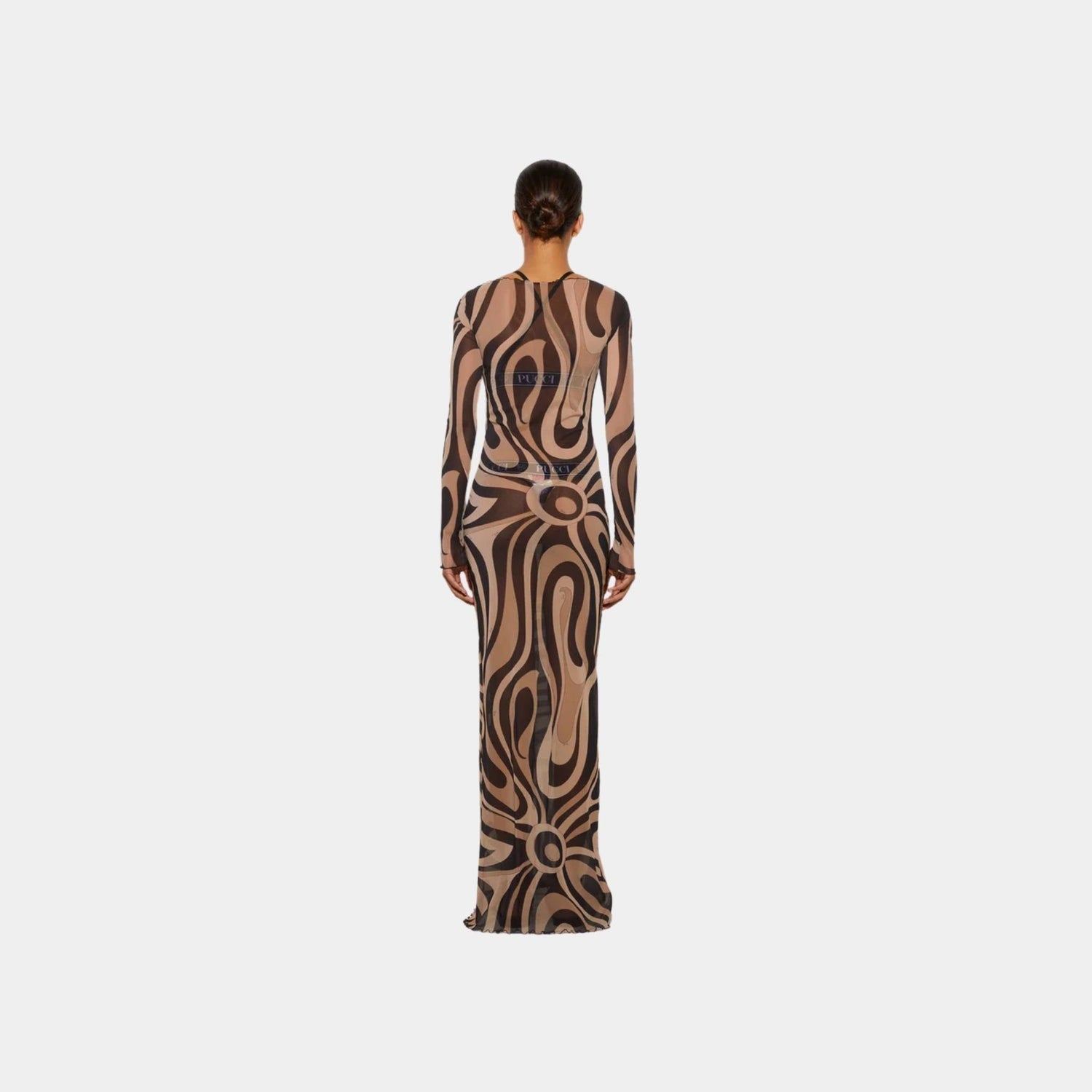 Marmo Print Tulle Dress
