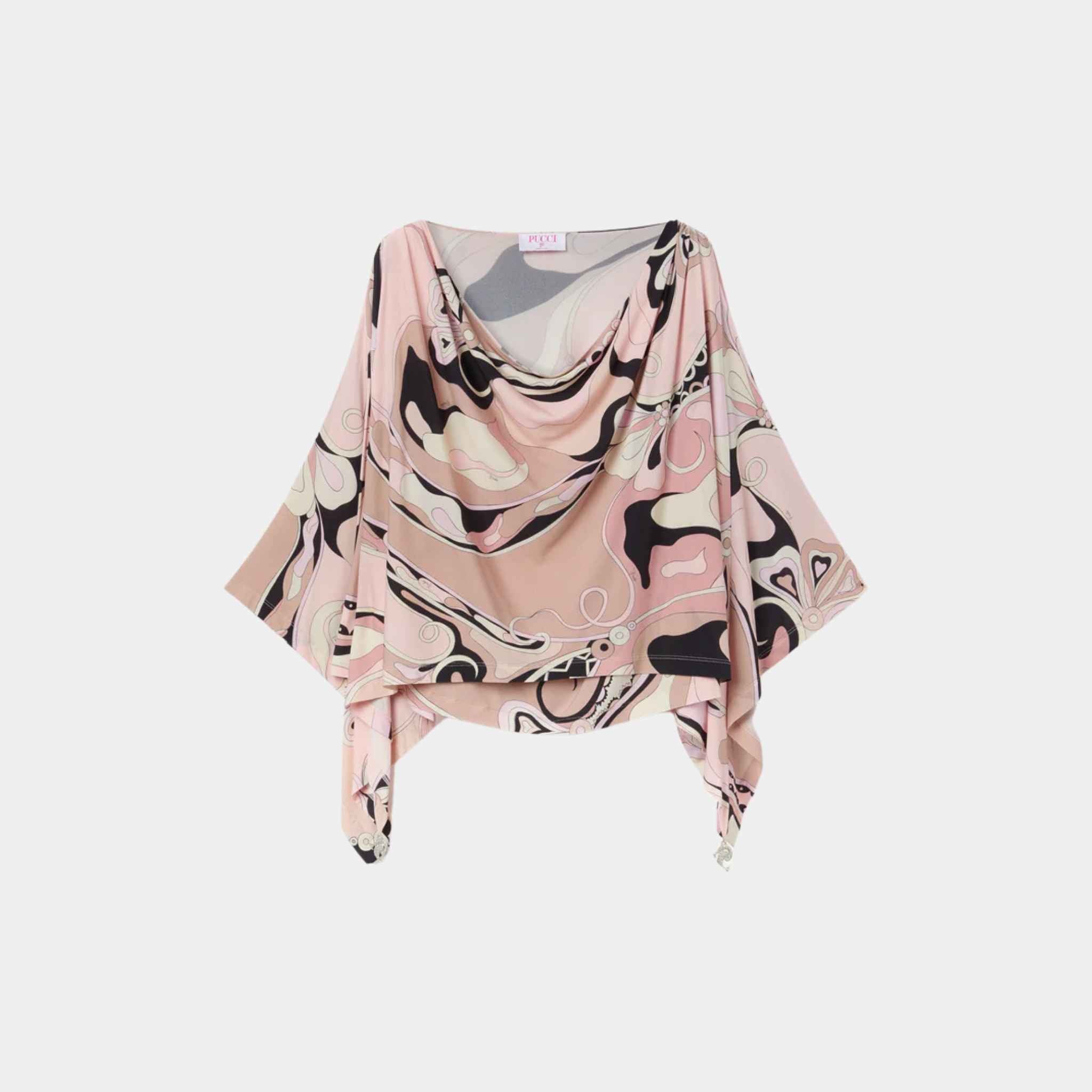 Orchidee Draped Sleeves Viscose Top