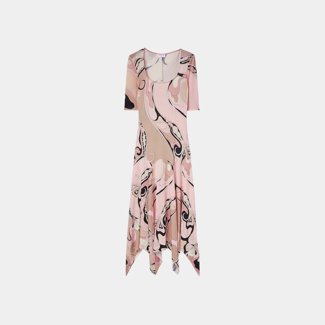 Orchidee Print Long Dress
