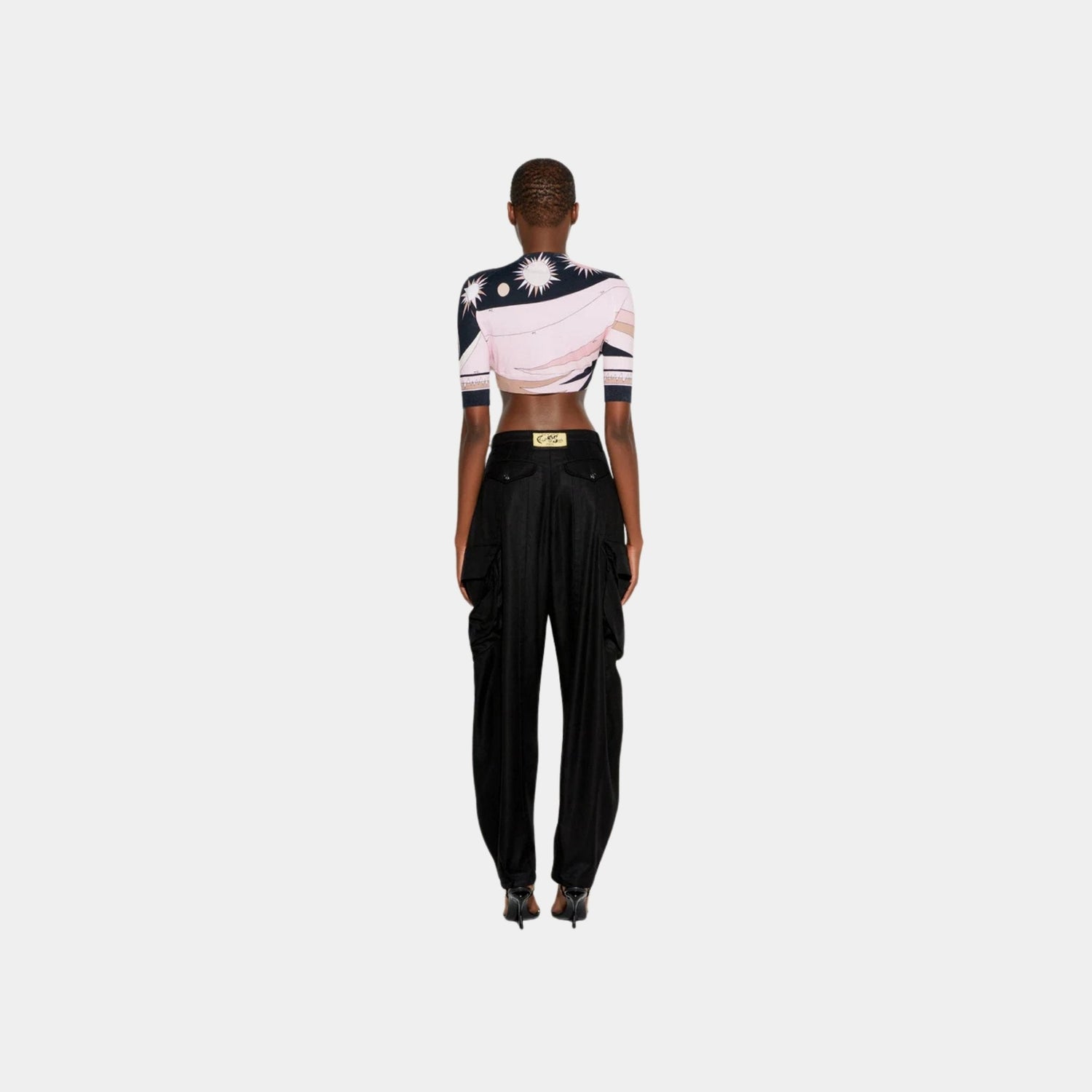 Stella Print Cropped Cardigan