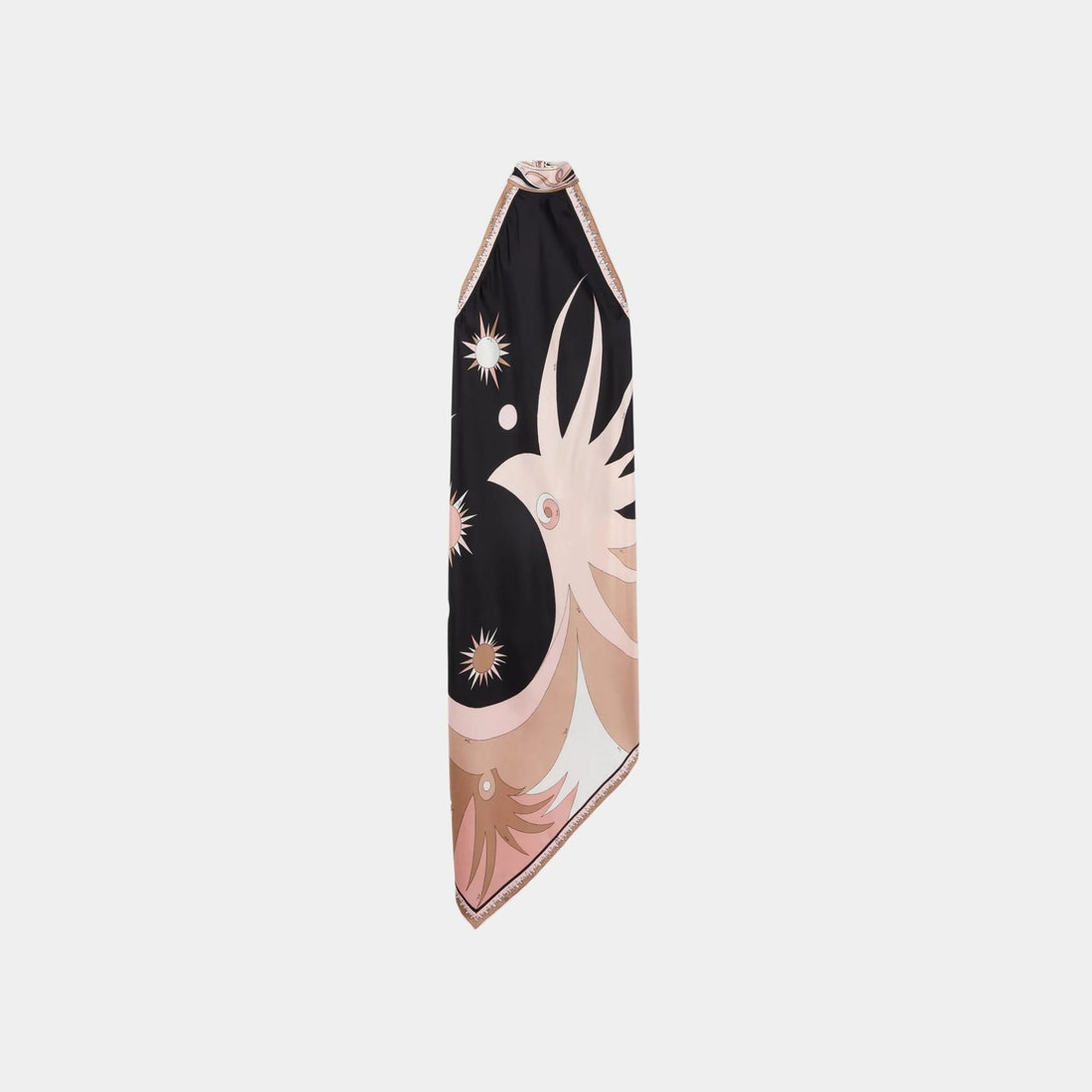 Stella Print Silk Twill Asymmetrical Dress