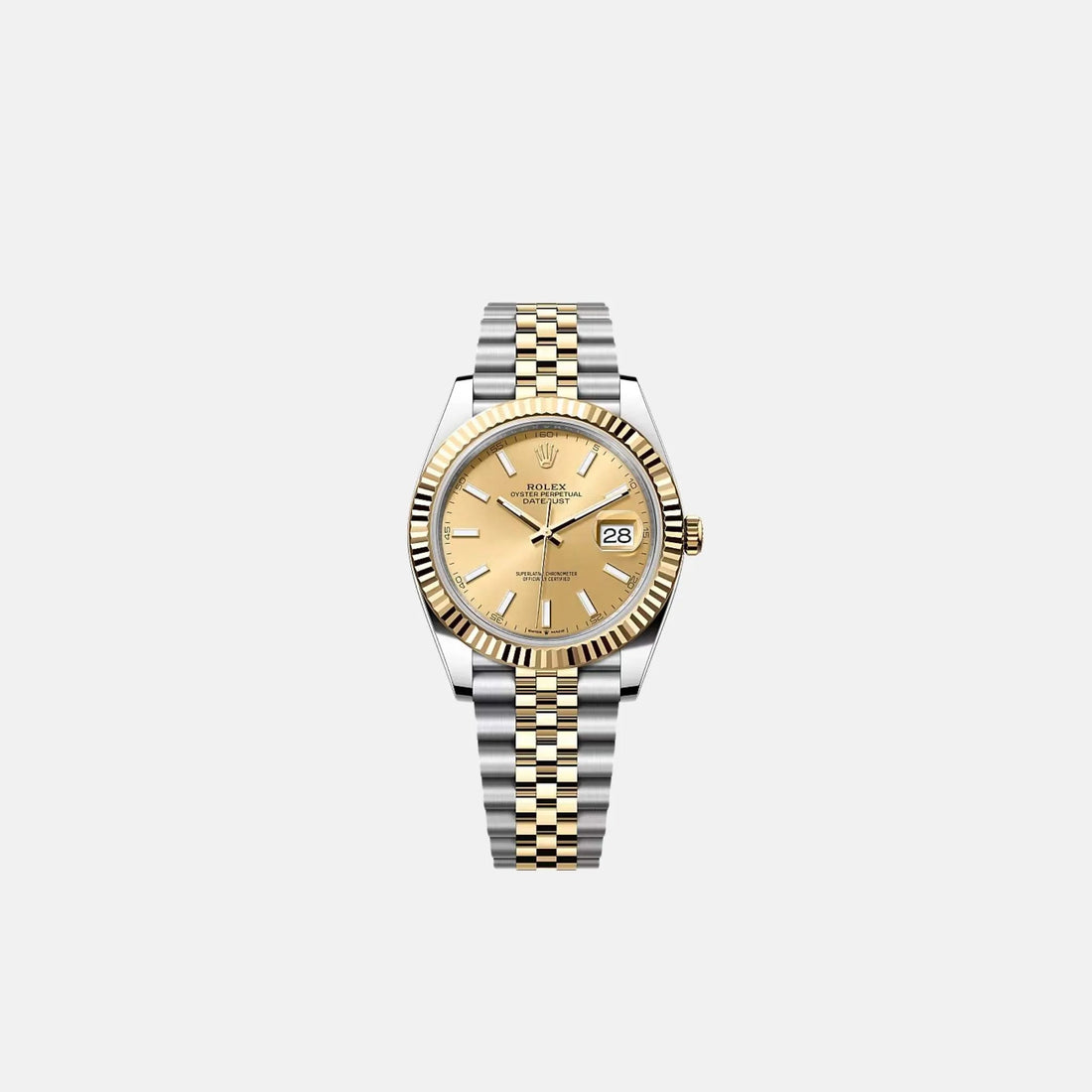 Datejust 41 126333-0010 White Dial Oystersteel Yellow Gold