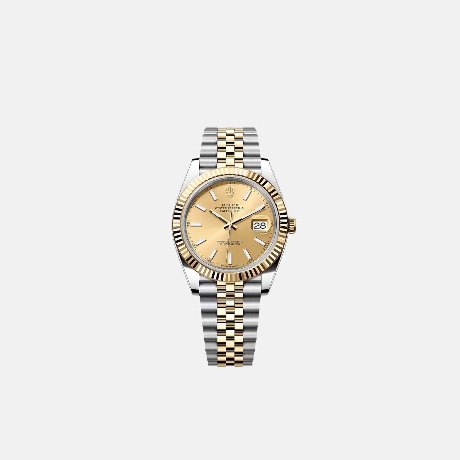 Datejust 41 126333-0010 White Dial Oystersteel Yellow Gold
