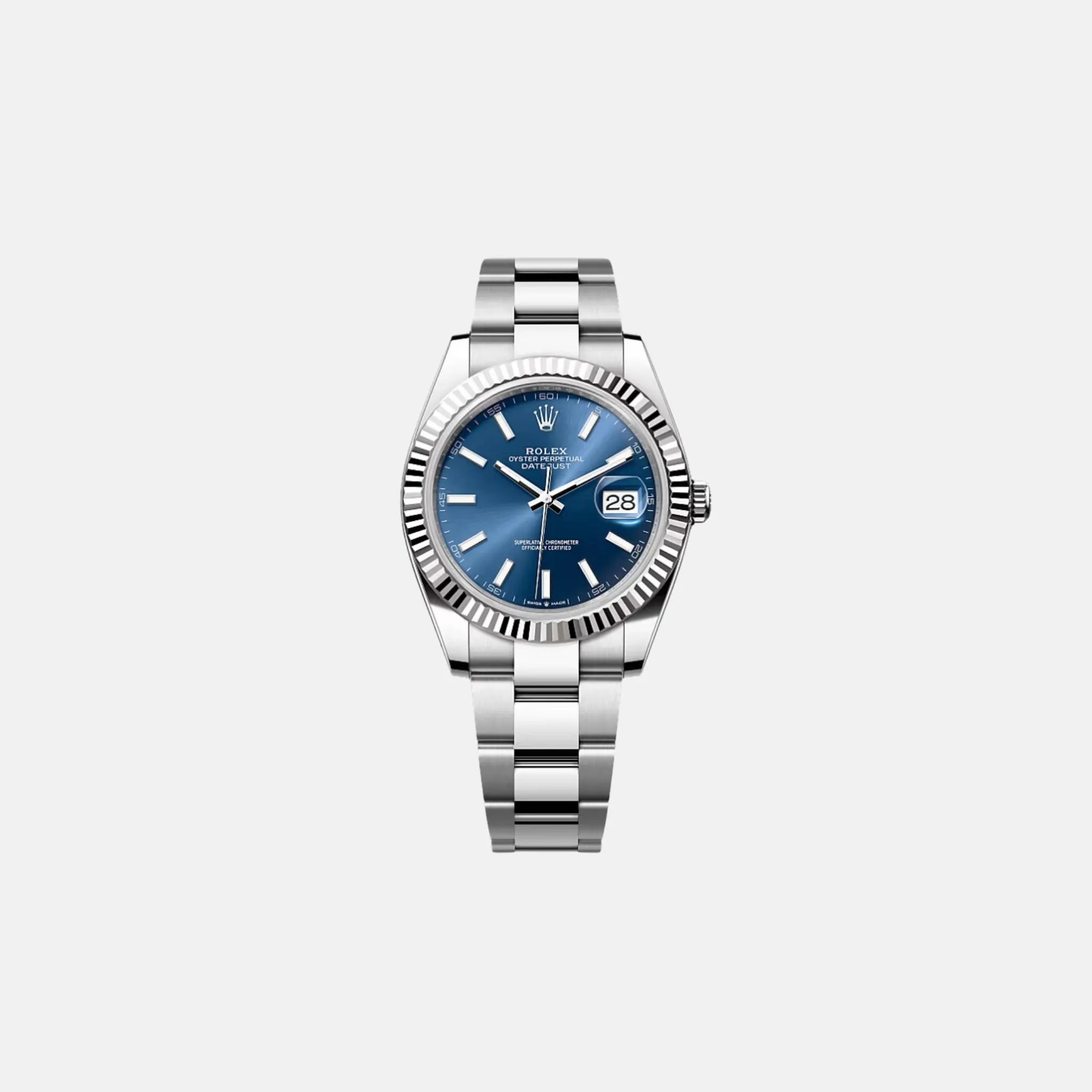 Datejust 41 126334-0001 Blue Index Dial Oyster Bracelet
