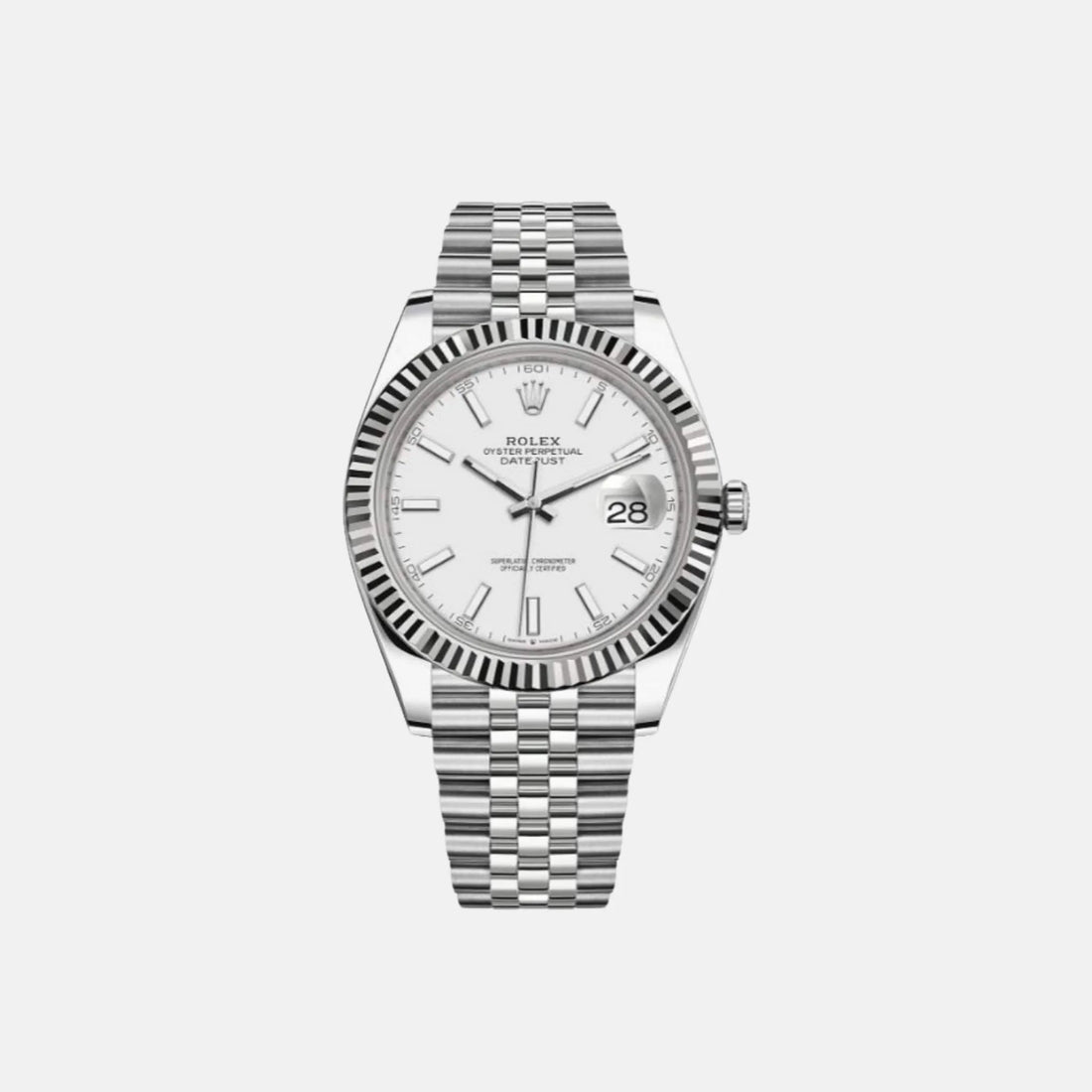 Datejust 41 126334-0010 White Index Dial Oyster Bracelet