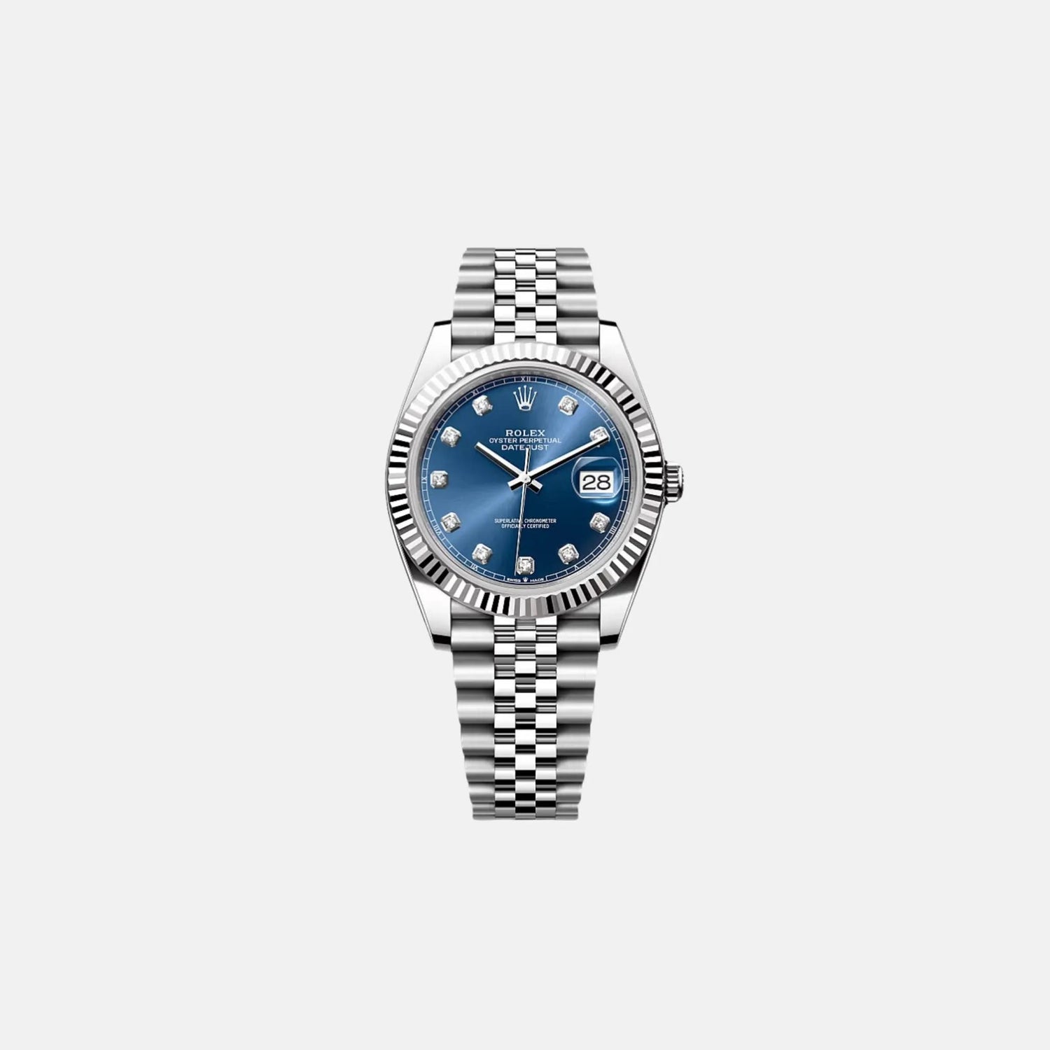 Datejust 41 126334-0016 Blue Diamond Dial Jubilee Bracelet