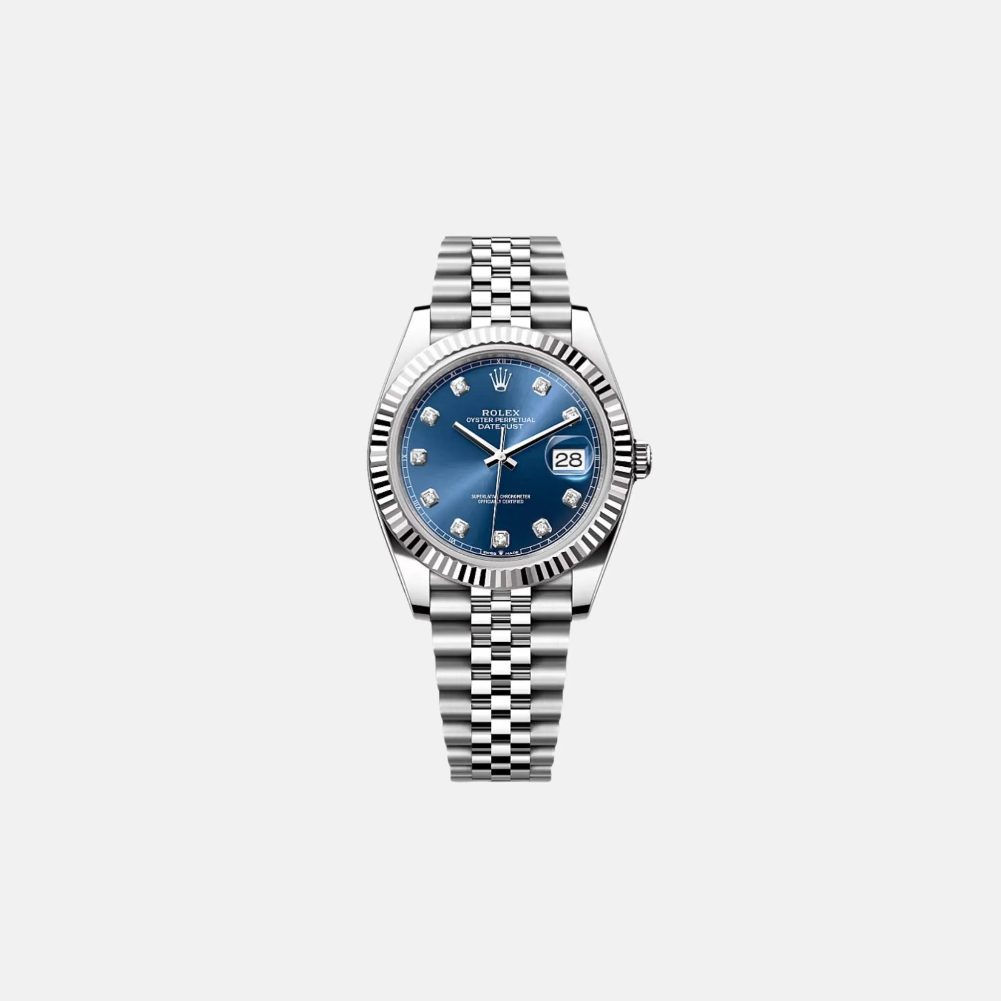 Datejust 41 126334-0016 Blue Diamond Dial Jubilee Bracelet