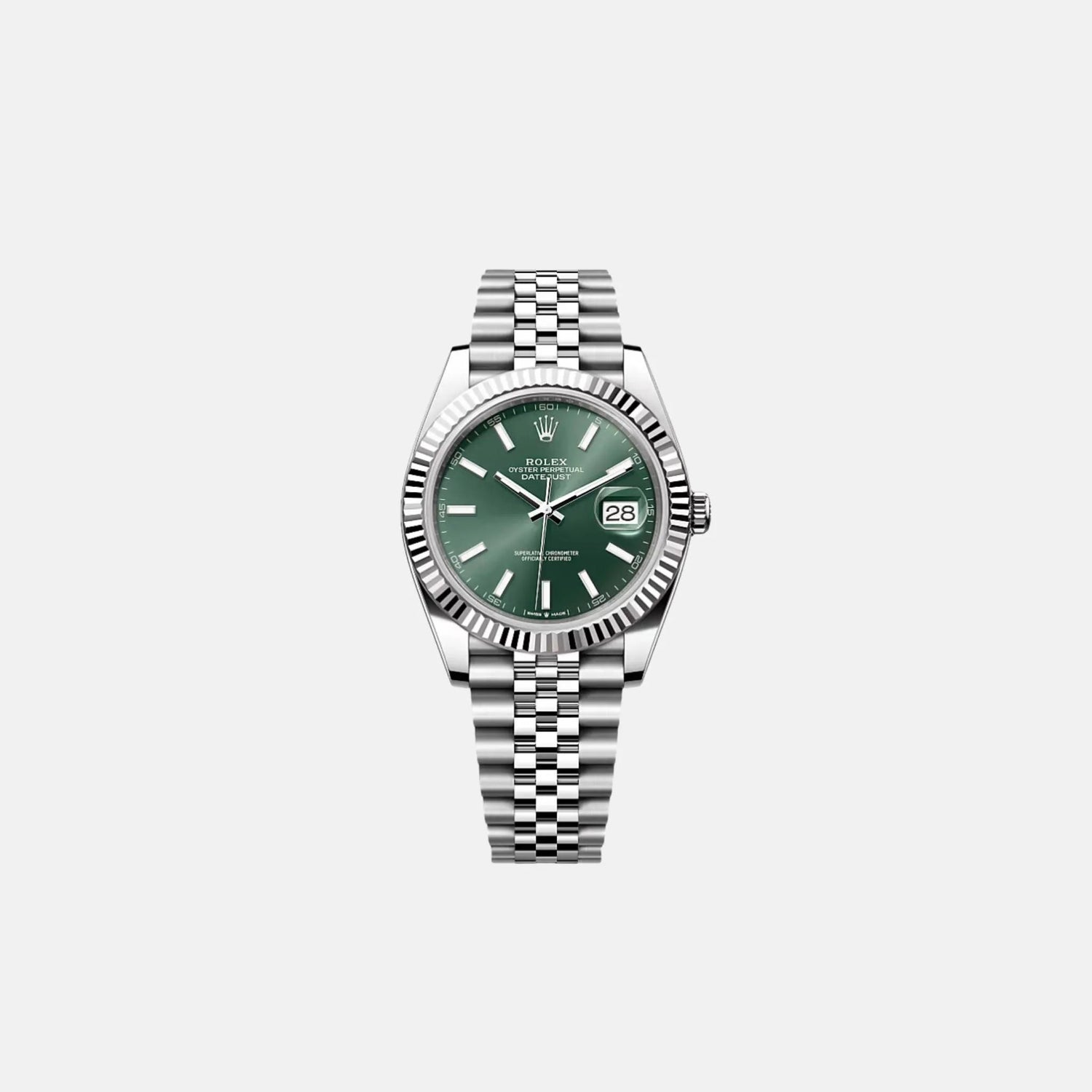 Datejust 41 126334-0028 Slate Dial White Gold Oyster Bracelet