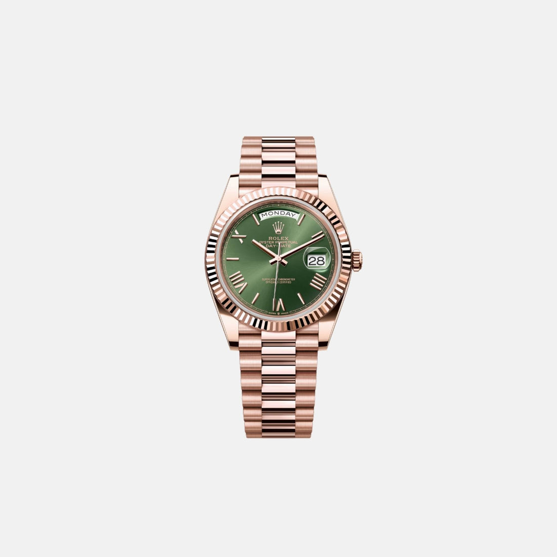 Day Date 228235 OGRP Olive Dial Rose Gold Jubilee 40mm