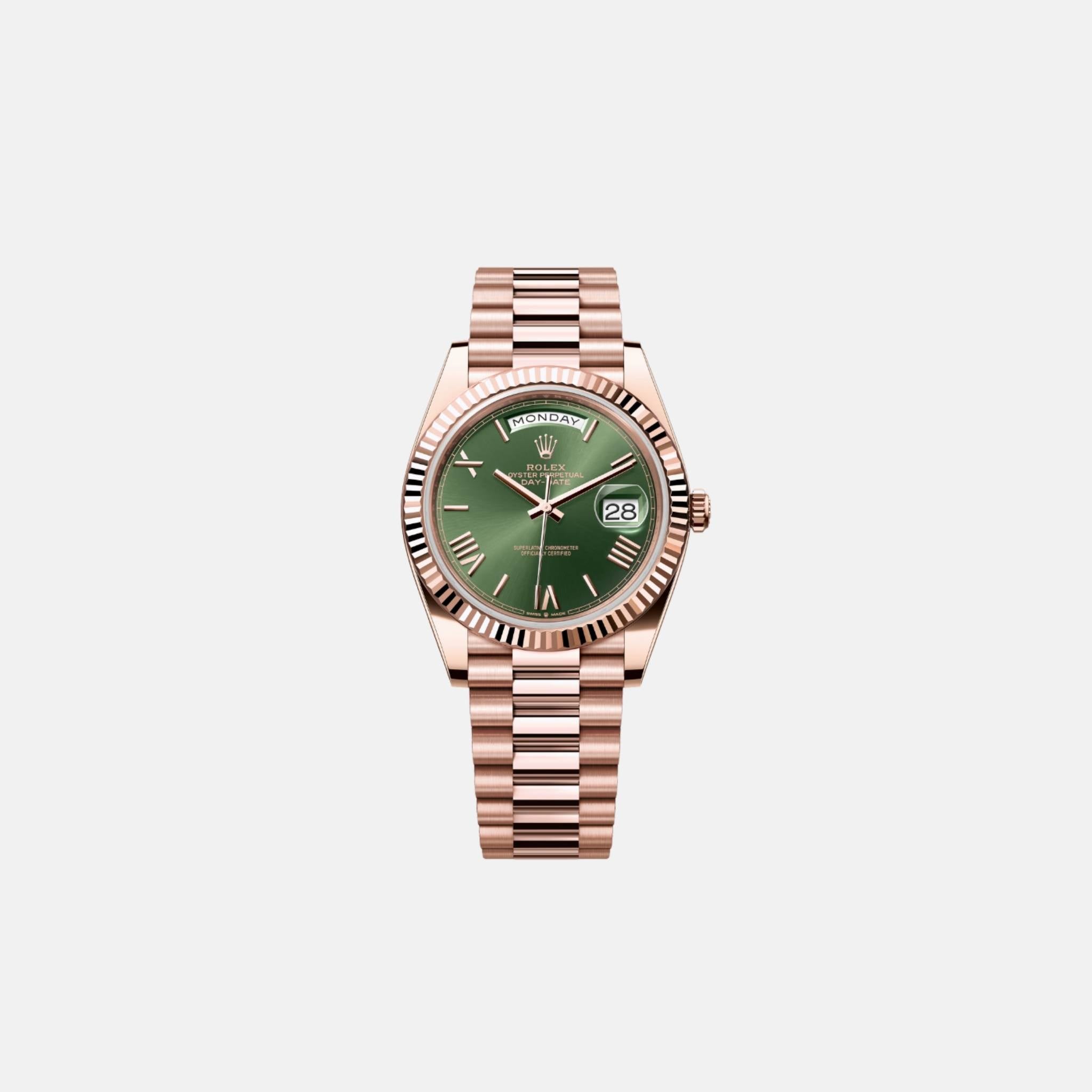 Day Date 228235 OGRP Olive Dial Rose Gold Jubilee 40mm