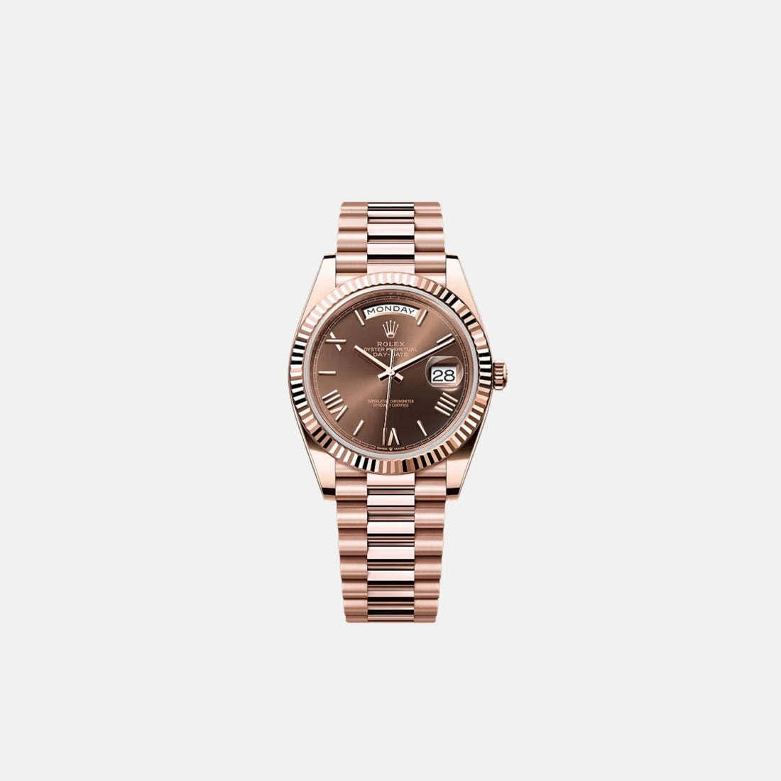 Day-Date 40 228235-0002 Everose Gold Oyster Bracelet