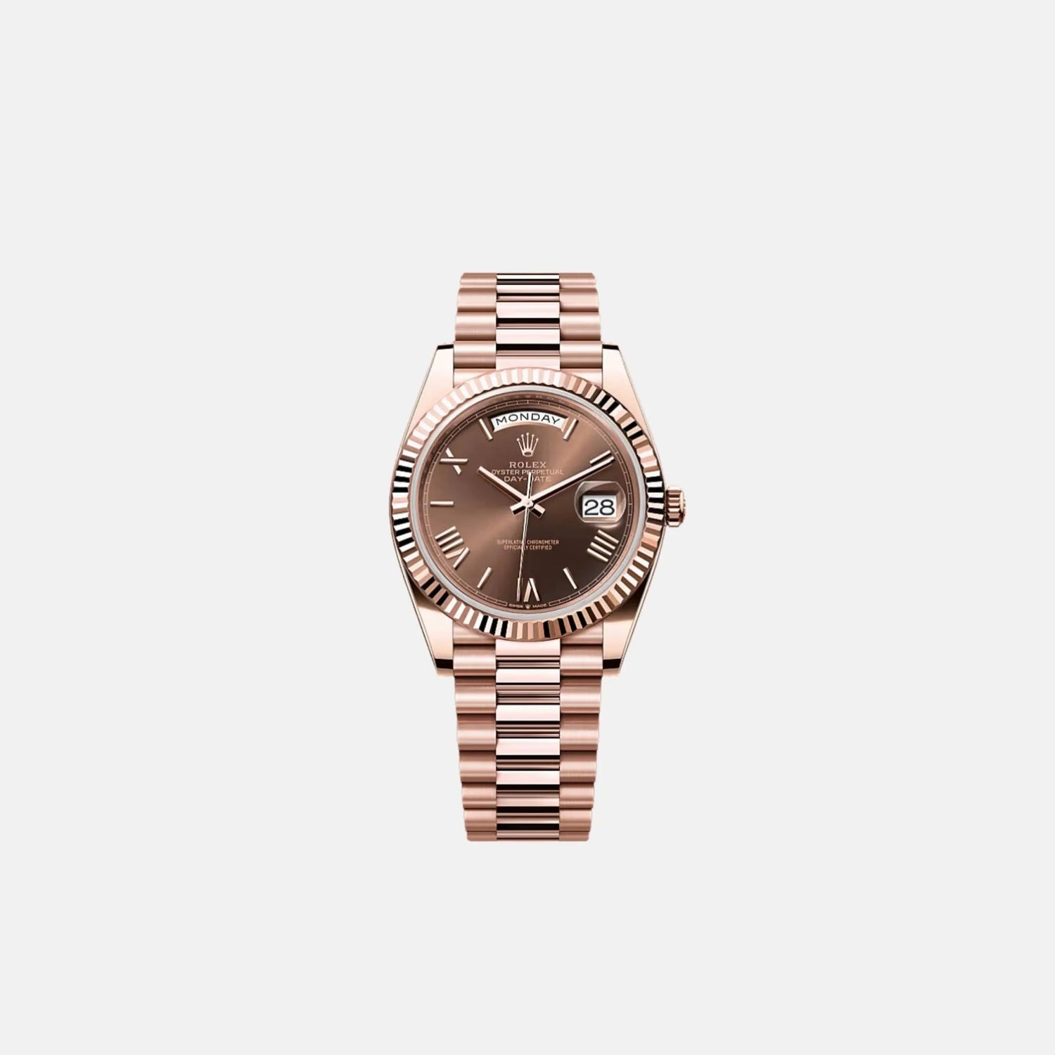Day-Date 40 228235-0002 Everose Gold Oyster Bracelet