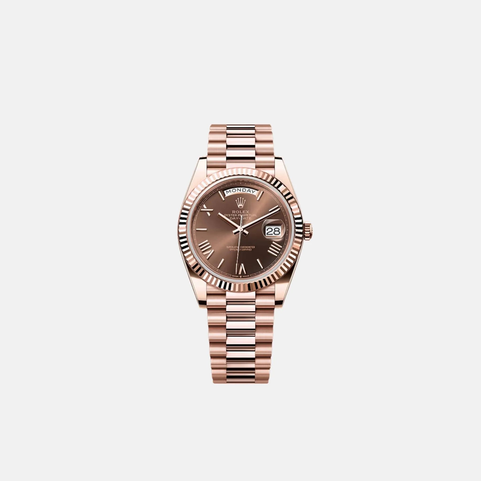 Day-Date 40 228235-0002 Everose Gold Oyster Bracelet