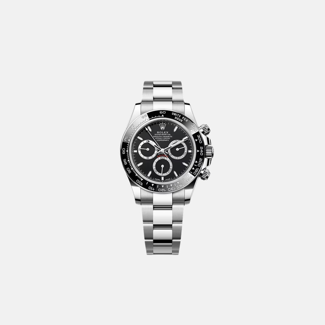 Daytona 126500LN-0002 Oystersteel Black Dial Counter Rings