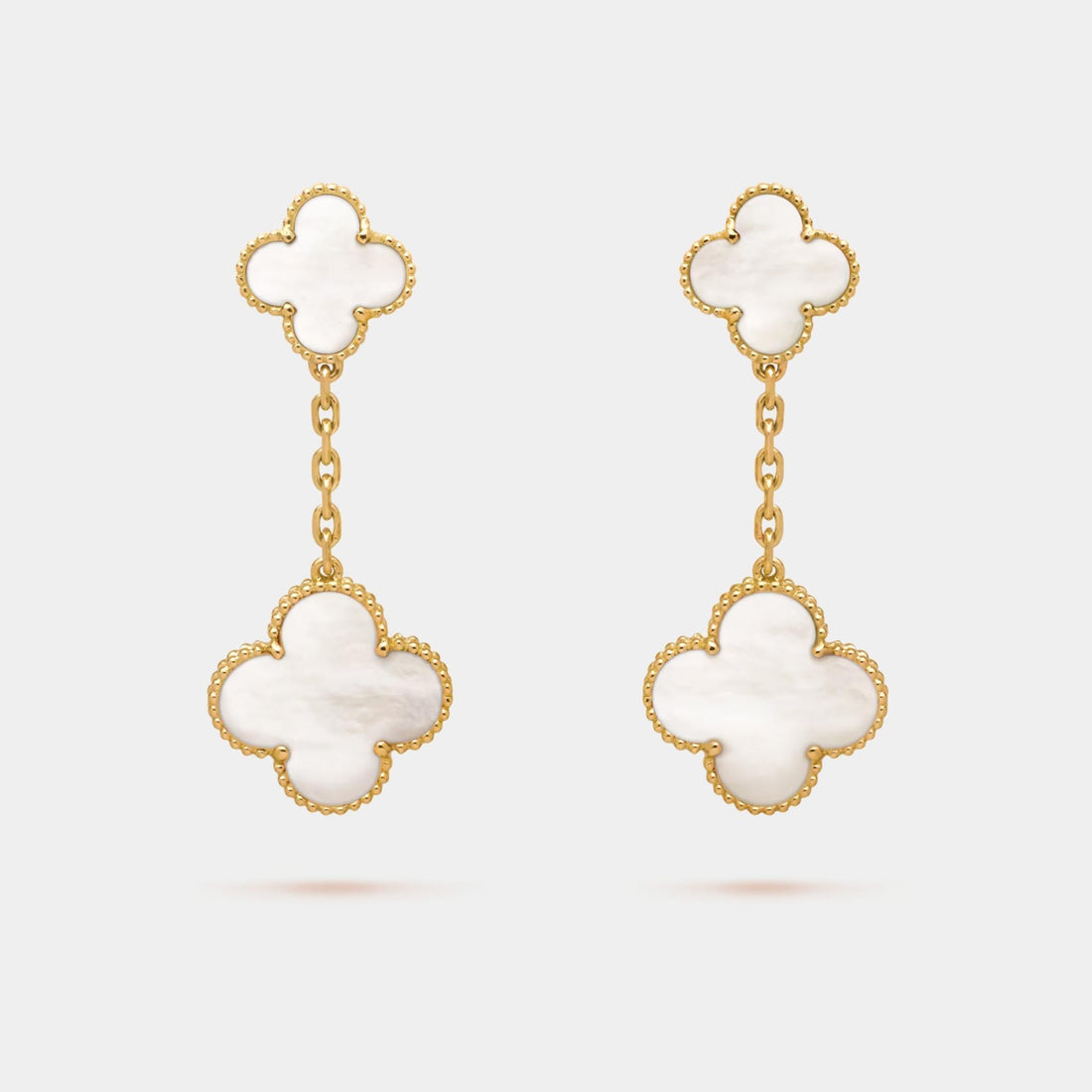 Magic Alhambra Earrings 2 Motifs Gold With Pearl
