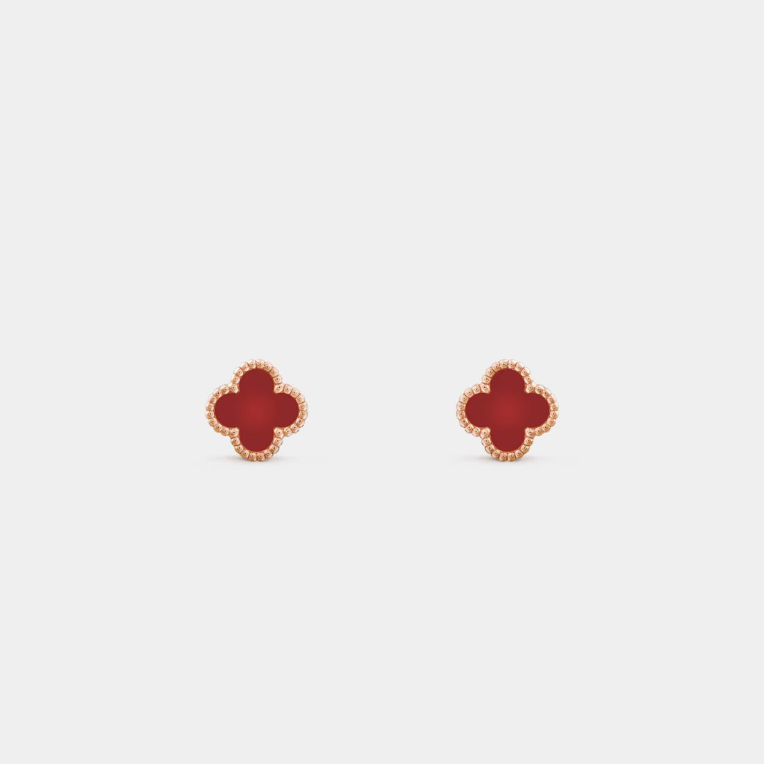 Sweet Alhambra Earstuds Rose Gold Carnelian