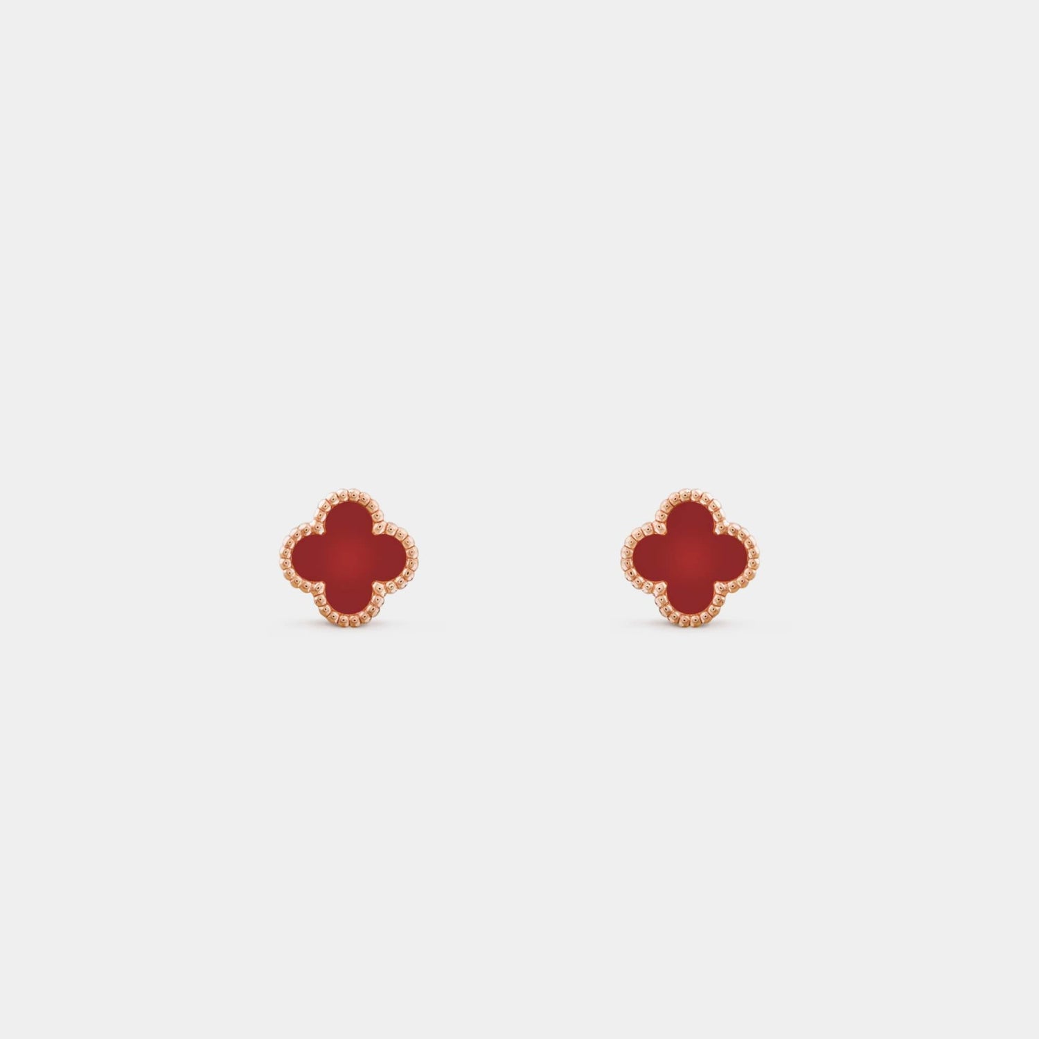 Sweet Alhambra Earstuds Rose Gold Carnelian