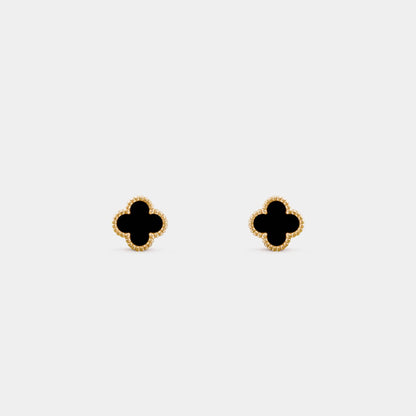 Sweet Alhambra Earstuds Yellow Gold Onyx