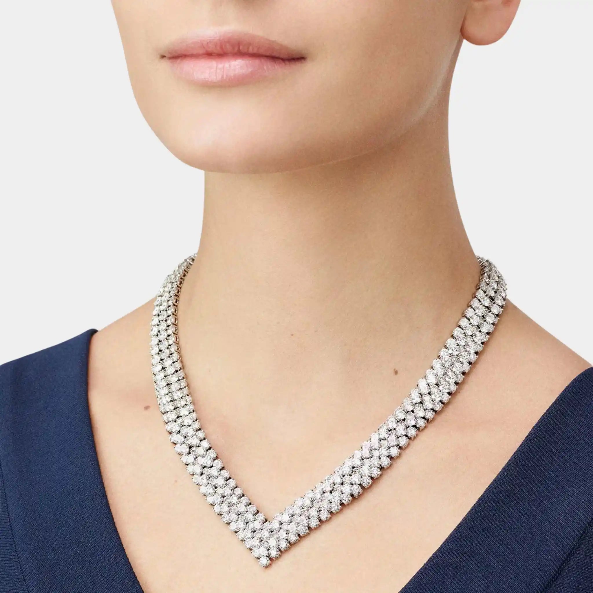 À Cheval Transformable Necklace Platinum Diamond