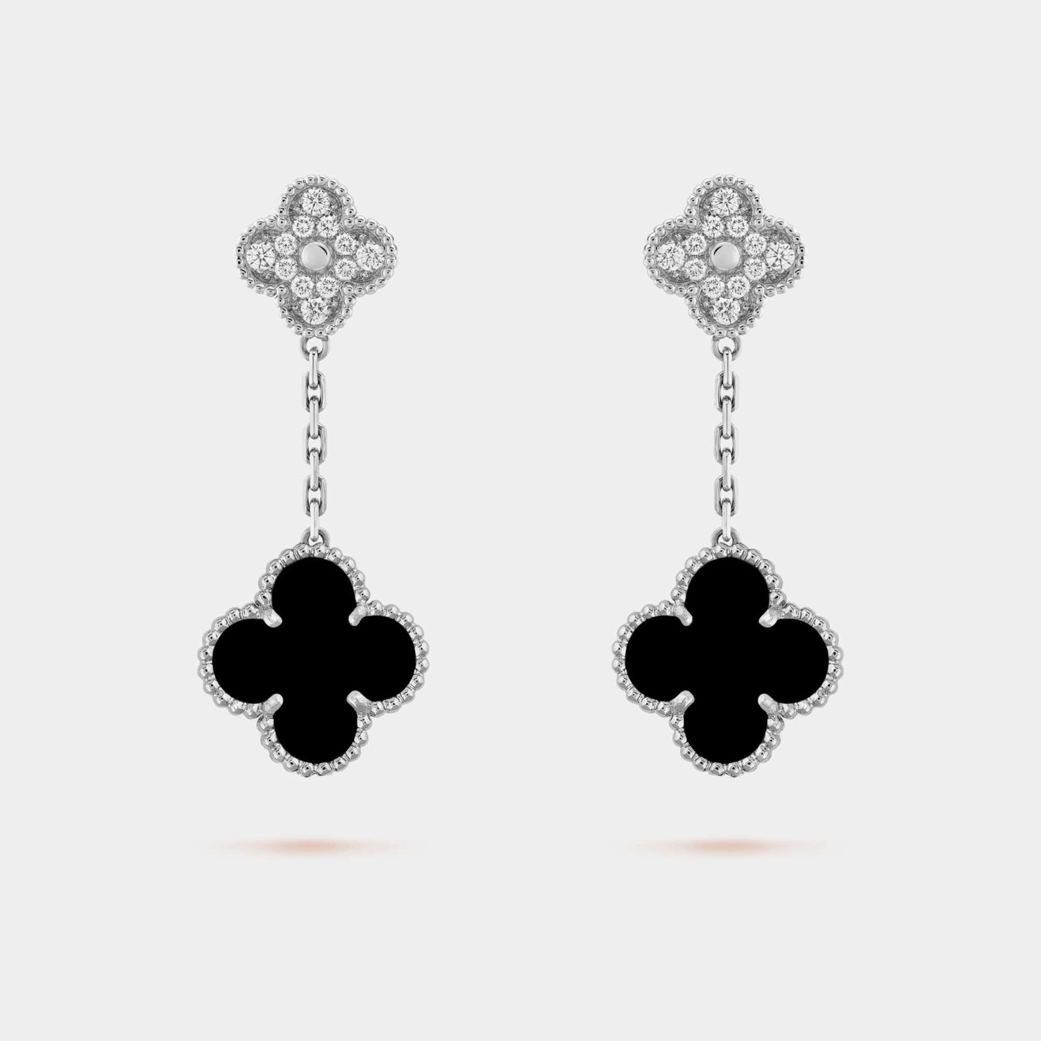 Magic Alhambra Earrings 2 motifs with Onyx
