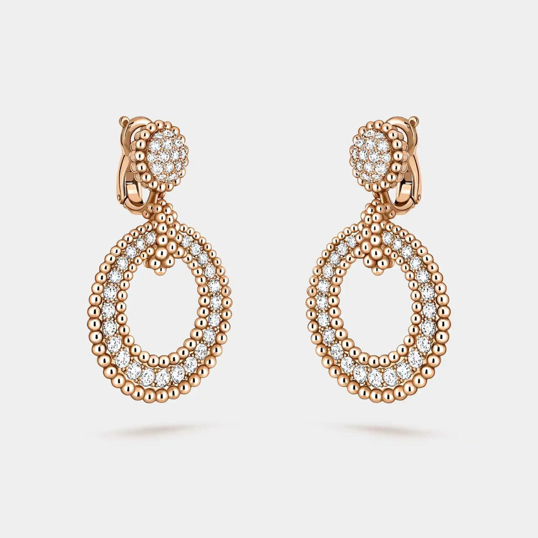Perlée Diamonds Earrings Rose Gold Diamond