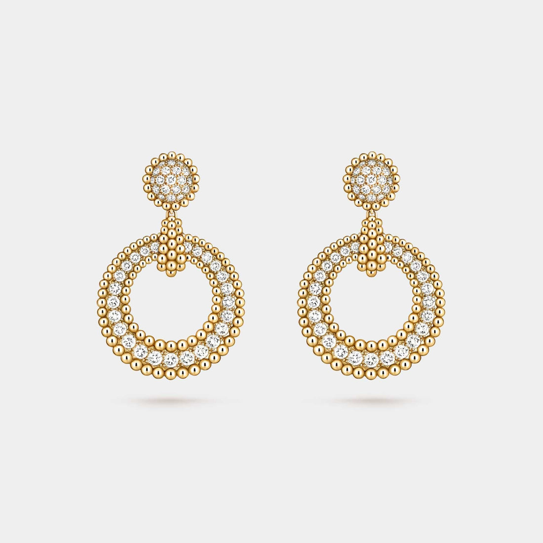 Perlée Diamonds Earrings Yellow Gold Diamond