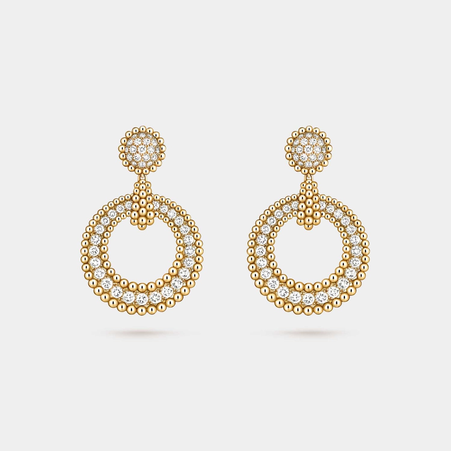 Perlée Diamonds Earrings Yellow Gold Diamond