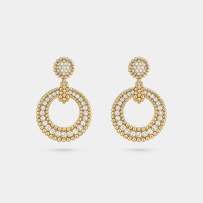 Perlée Diamonds Earrings Yellow Gold Diamond
