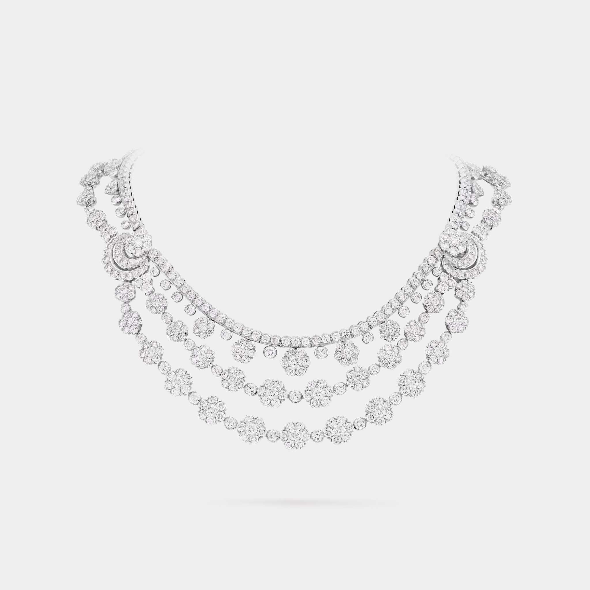 Snowflake Transformable Necklace in Platinum &amp; Diamond