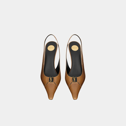 Babylone Breteuil Slingback Pumps Smooth Leather