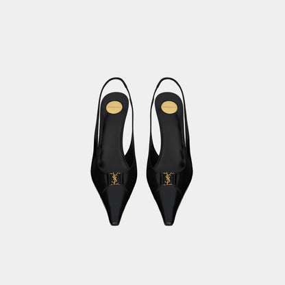 Babylone Breteuil Slingback Pumps Smooth Leather