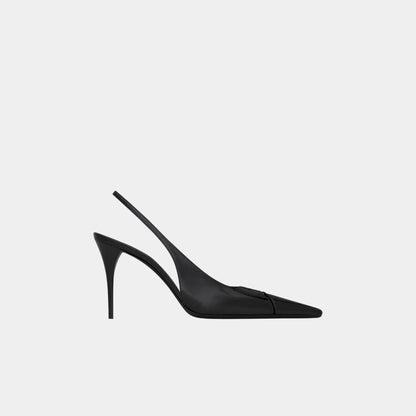 Babylone Breteuil Slingback Pumps Smooth Leather