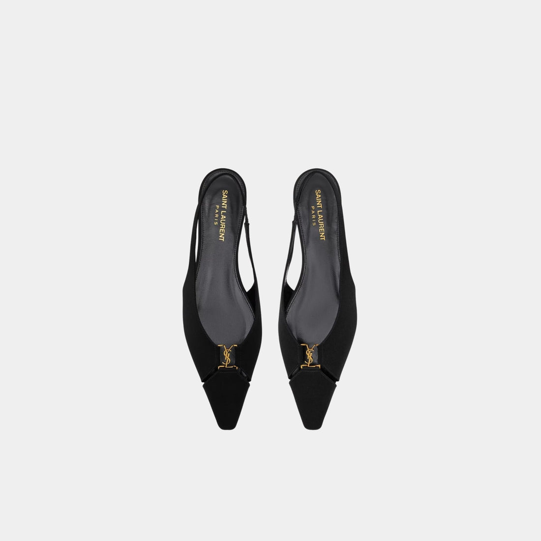 Babylone Slingback Flats In Satin Crepe