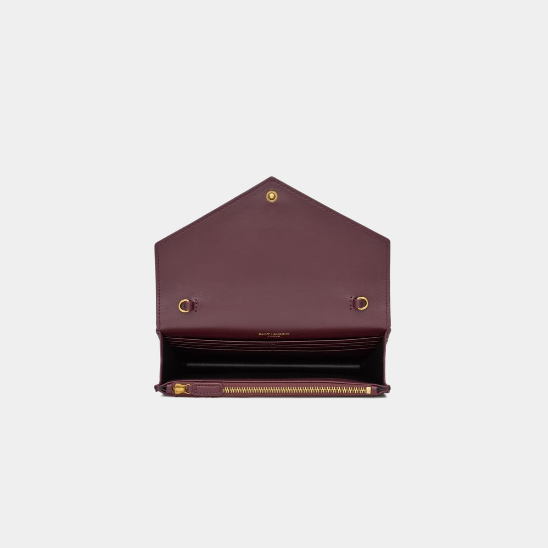 Cassandre Envelope Chain Wallet In Shiny Leather