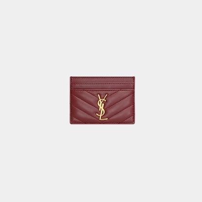 Cassandre Matelasse Card Case In Lambskin